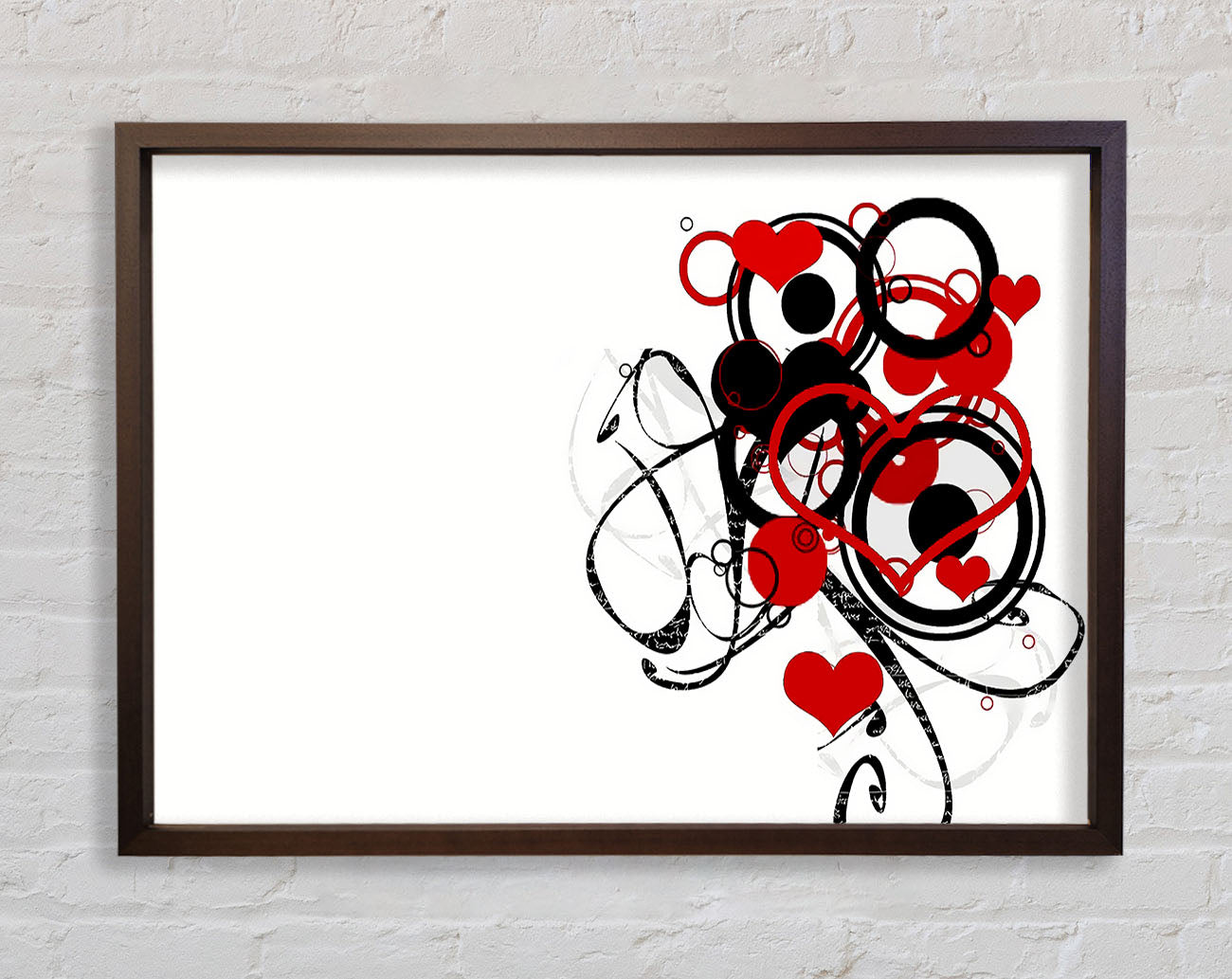 Circles And Hearts Framed Wall Art