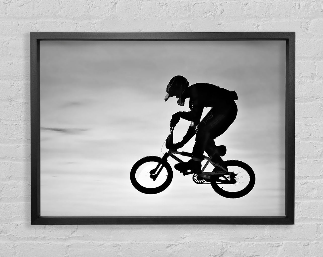 BMX Jump B n W Framed Wall Art