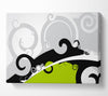 The Green Grey Wave Canvas Wall Art