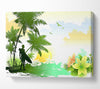 Surfer Flowers Canvas Wall Art