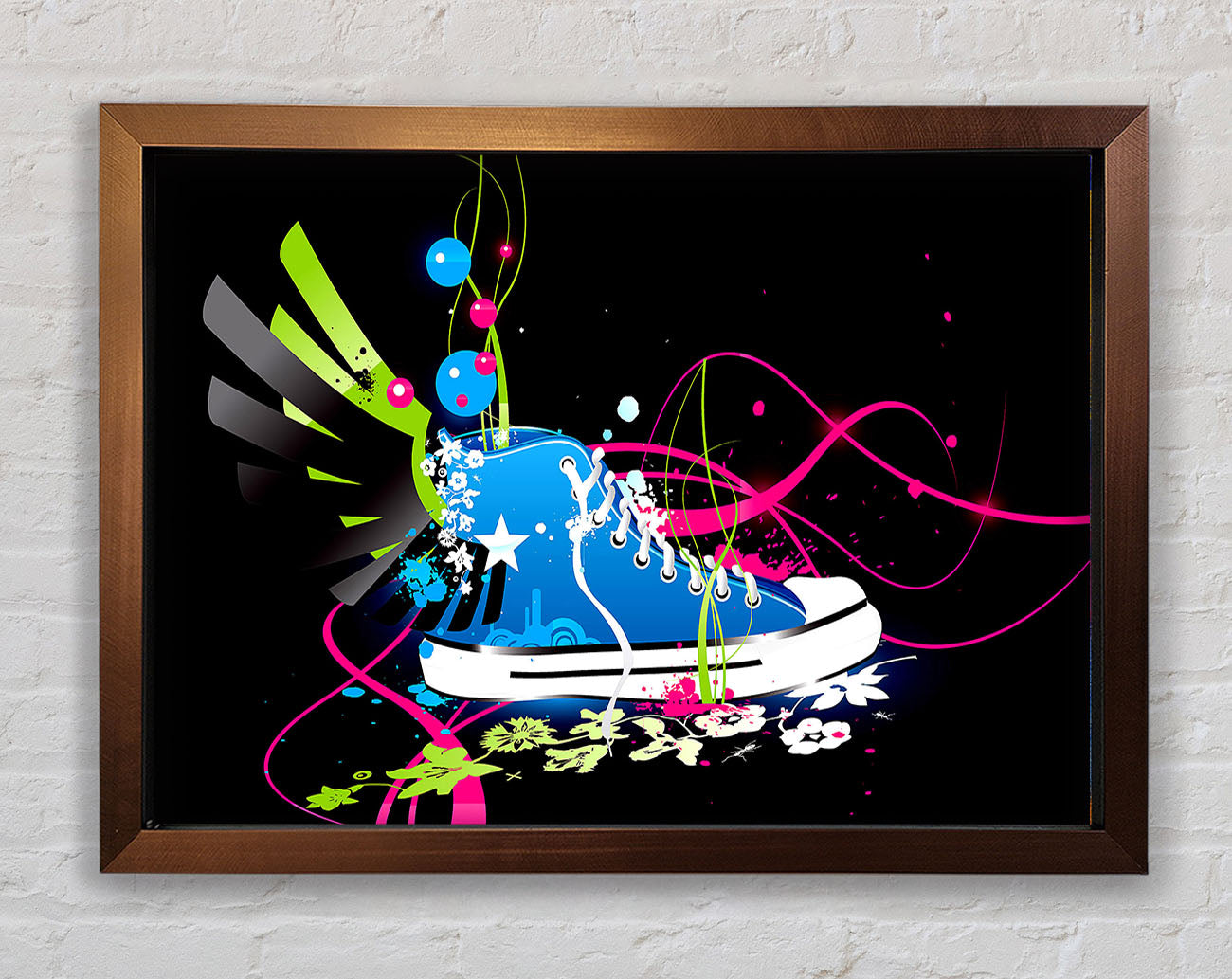 Colourful Converse Shoe Framed Wall Art