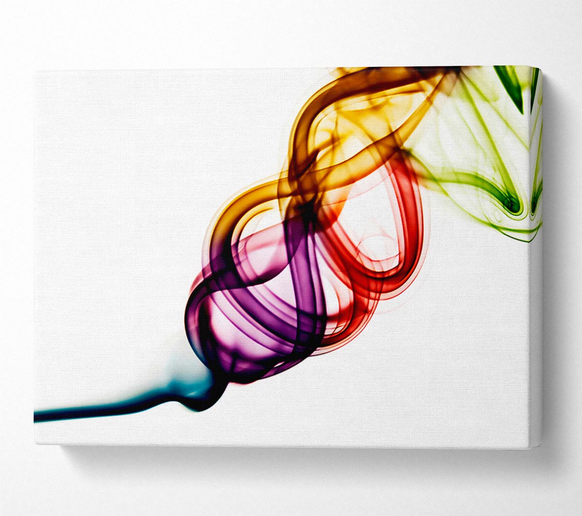 Rainbow Smoke Coil Canvas Wall Art