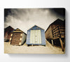 Winter Beach Huts Canvas Wall Art