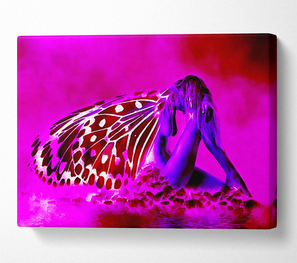 Pink Angel Wings Canvas Wall Art