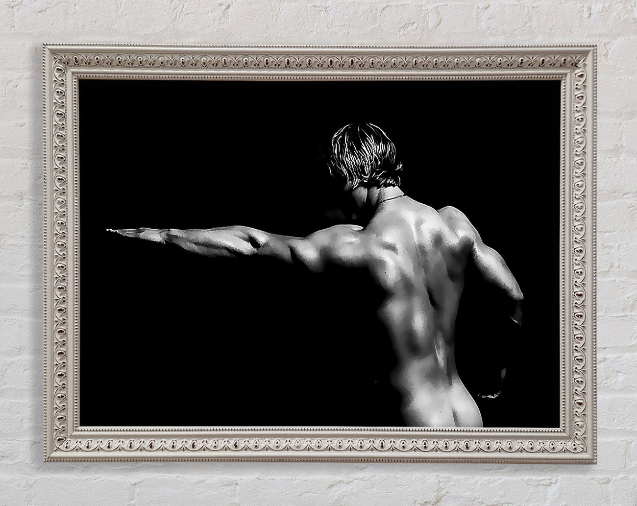 Contours Of A Man Framed Wall Art