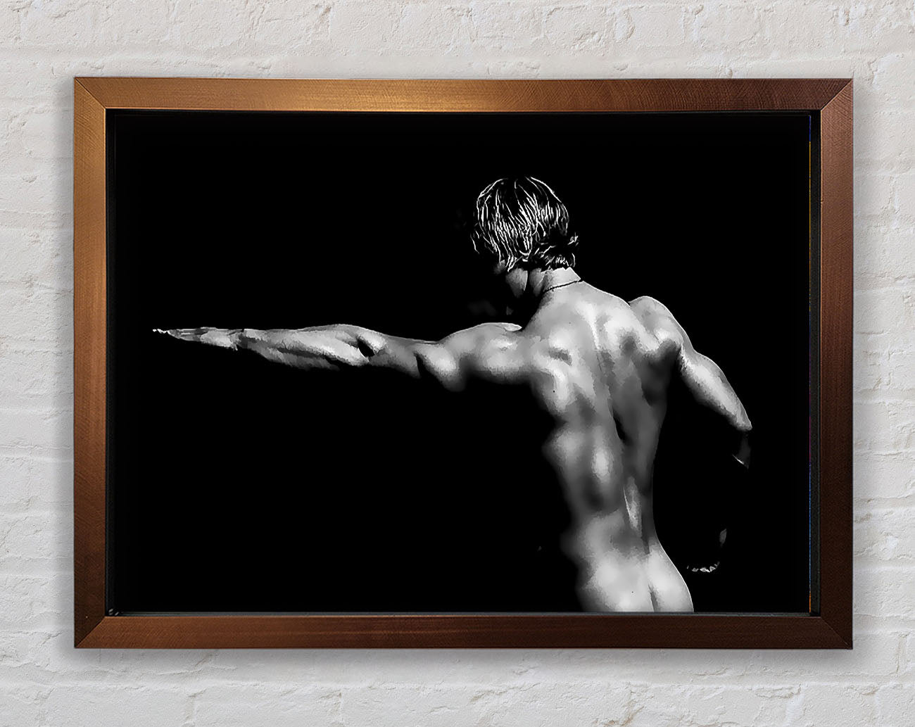 Contours Of A Man Framed Wall Art