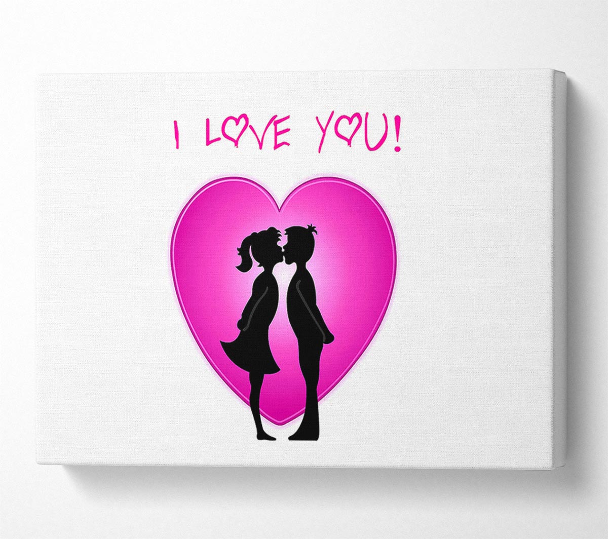 I Love You 3 Canvas Wall Art