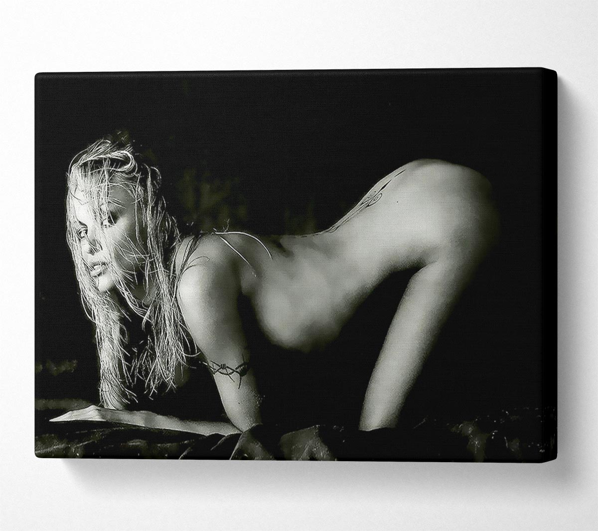 The Form Of A Woman B n W Canvas Wall Art