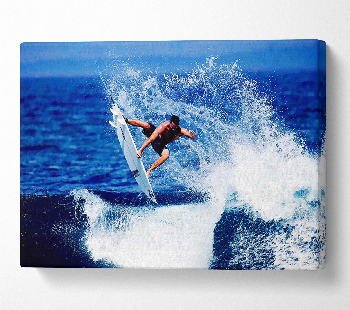 Surfer Jumping The Wave Canvas Wall Art