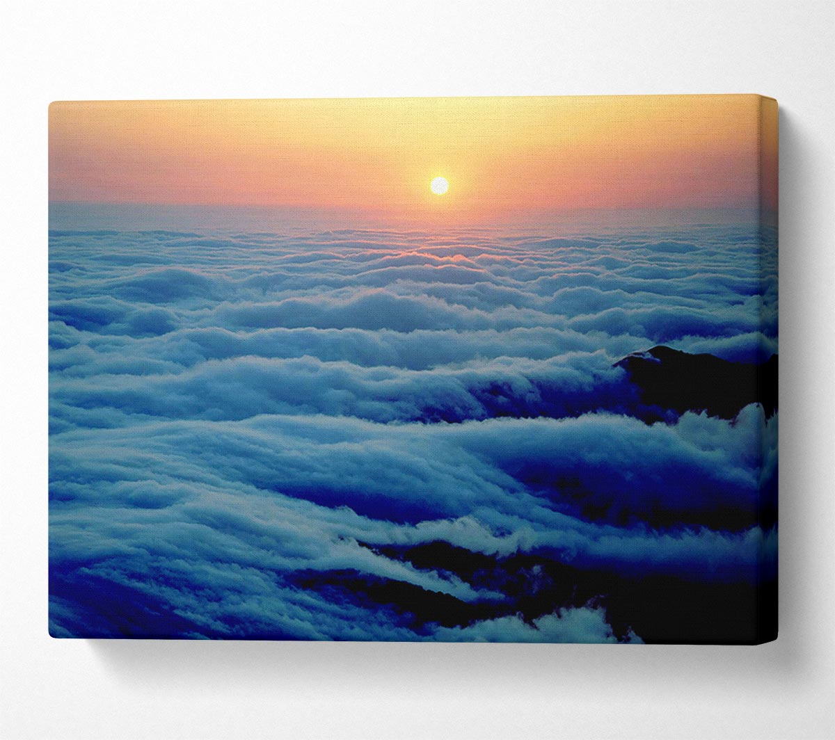 Gentle Ocean Wave Clouds Canvas Wall Art