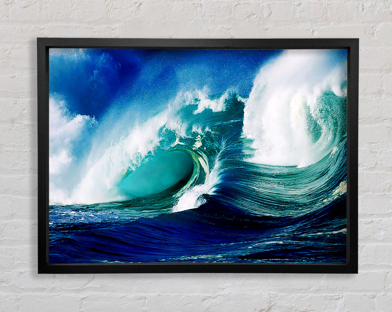Crashing Ocean Waves Framed Wall Art