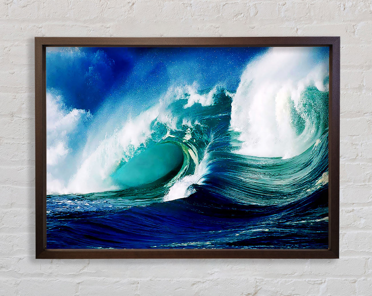 Crashing Ocean Waves Framed Wall Art