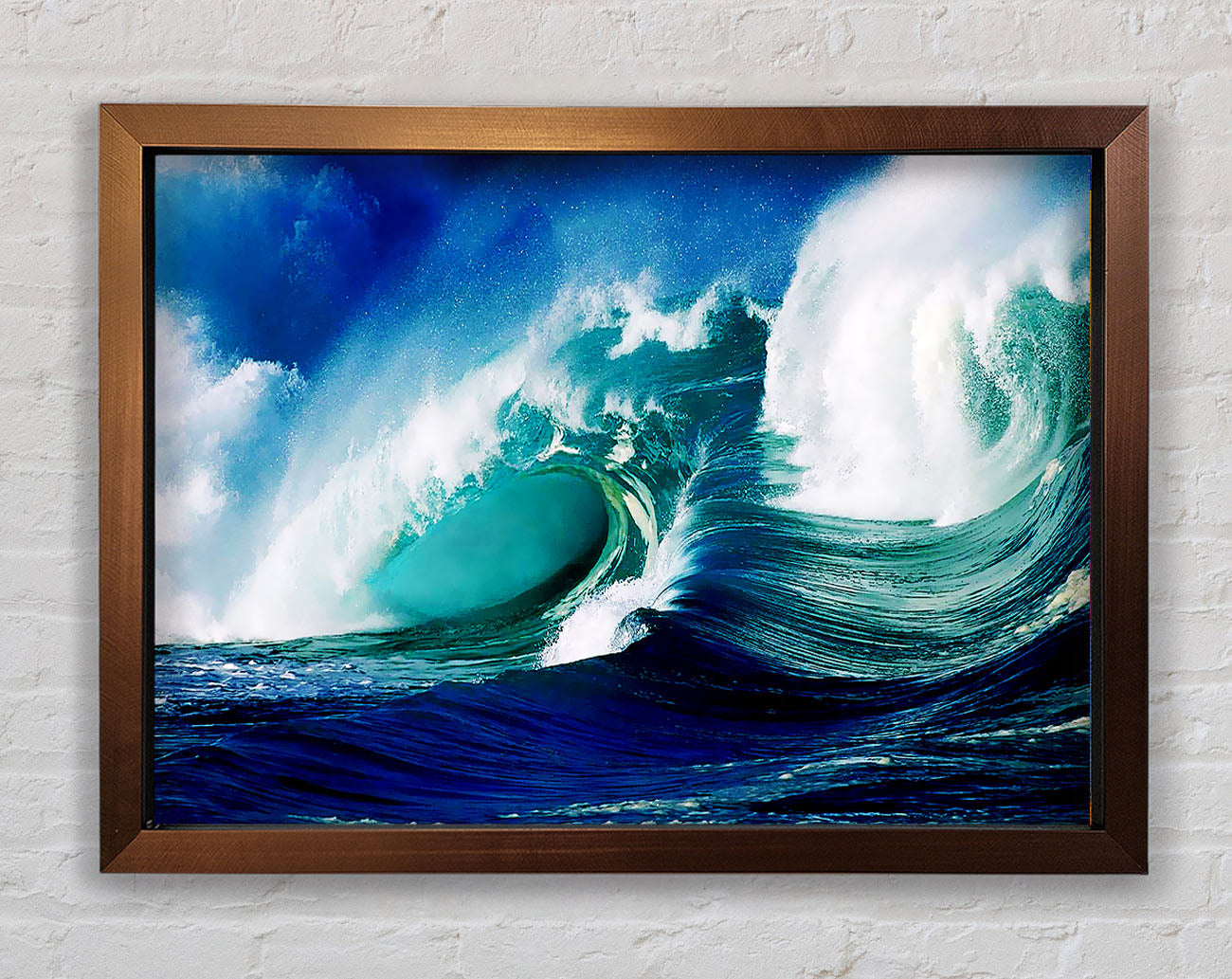 Crashing Ocean Waves Framed Wall Art