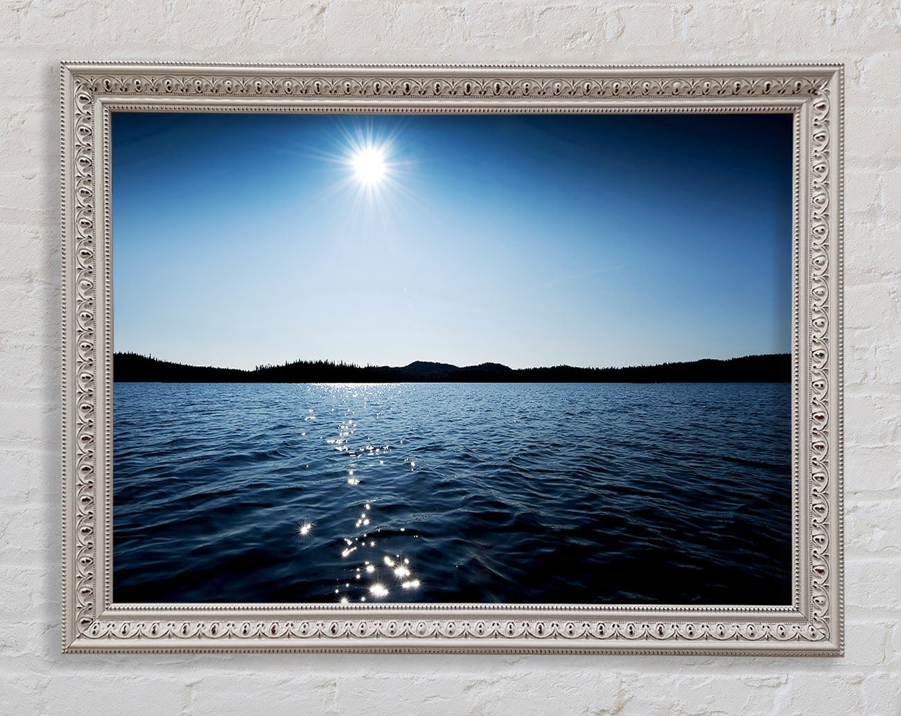 Blue Ocean Sun Framed Wall Art