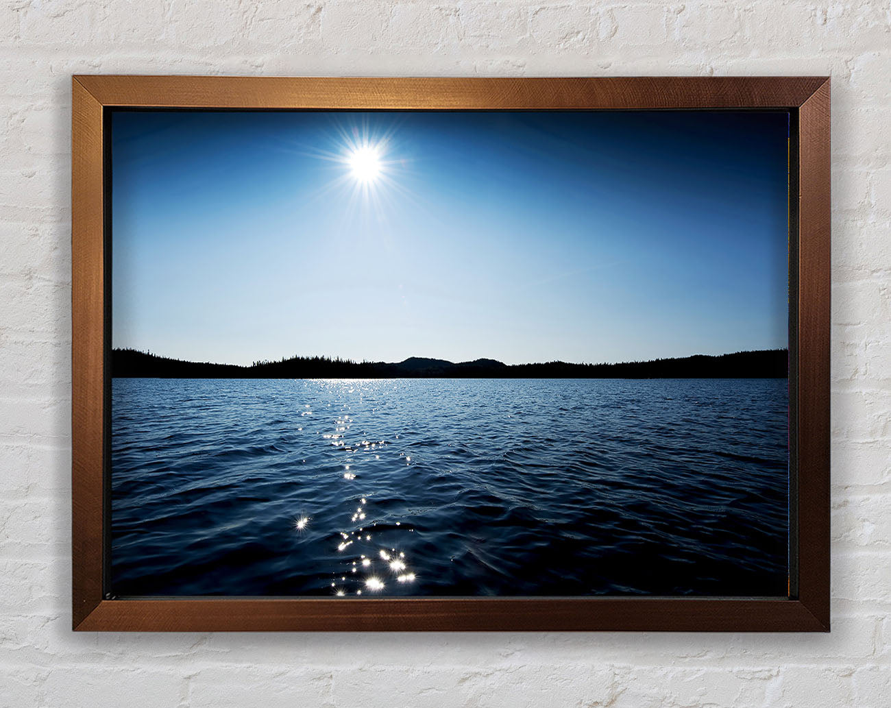 Blue Ocean Sun Framed Wall Art