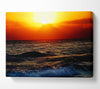 Blazing Sun Over The Crystal Ocean Canvas Wall Art