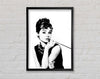Audrey Hepburn Cigarette Framed Wall Art
