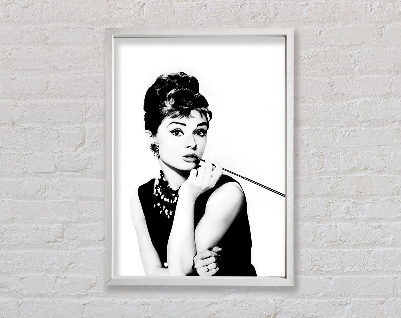 Audrey Hepburn Cigarette Framed Wall Art