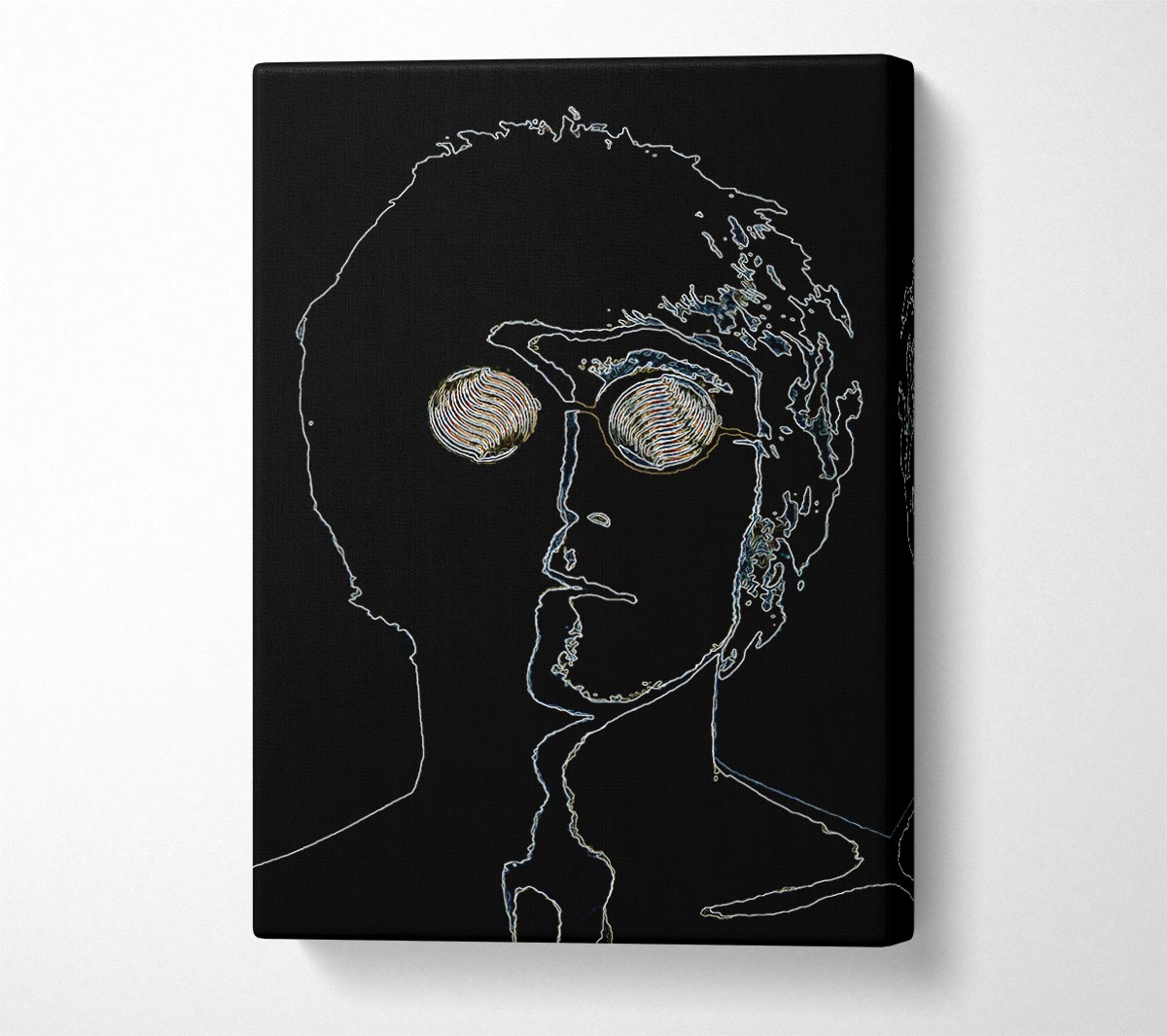 John Lennon Black Canvas Wall Art