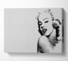 Marilyn Monroe Retro Grey Canvas Wall Art