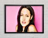 Angelina Jolie Pink Framed Wall Art