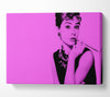 Audrey Hepburn Pink Canvas Wall Art