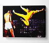 Bruce Lee Flying Kick Canvas Wall Art