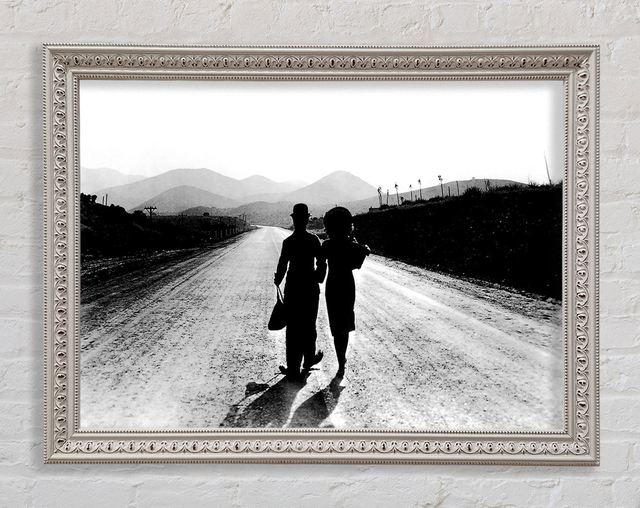 Charlie Chaplin The Long Walk Home Framed Wall Art