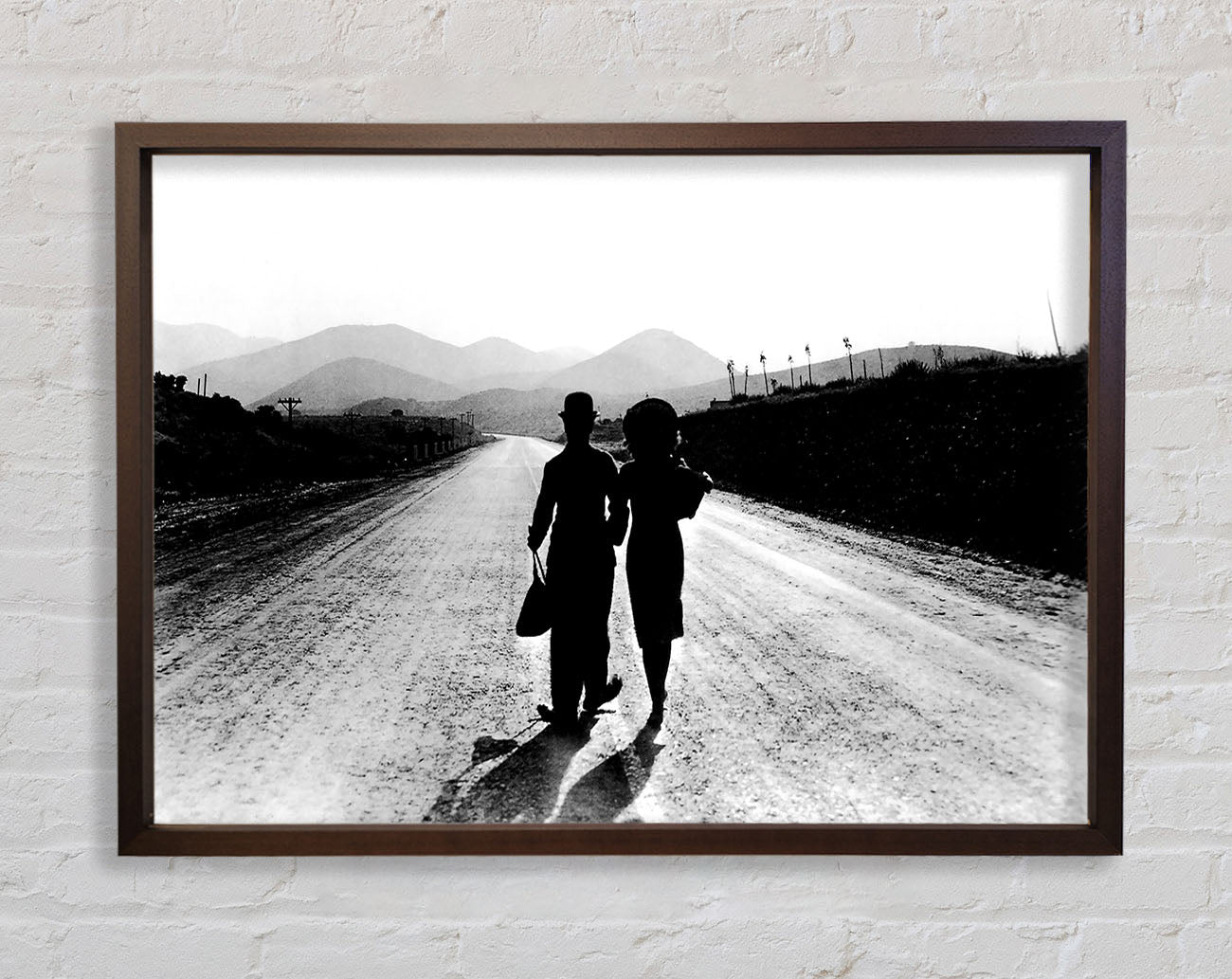 Charlie Chaplin The Long Walk Home Framed Wall Art