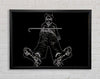 Charlie Chaplin White On Black Framed Wall Art