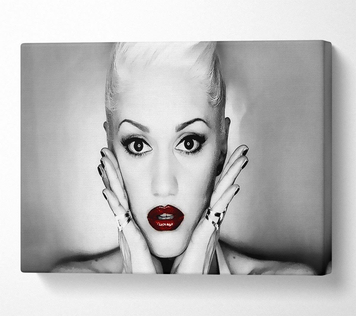 Gwen Stefani Red Lips Canvas Wall Art