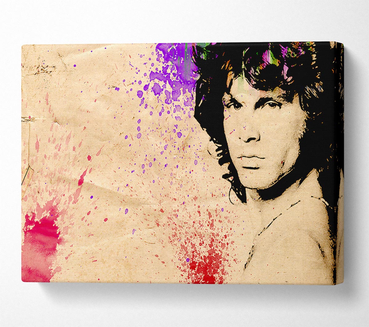 Jim Morrison Colour Splash Canvas Wall Art