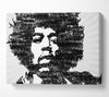 Jimi Hendrix Black And White Canvas Wall Art