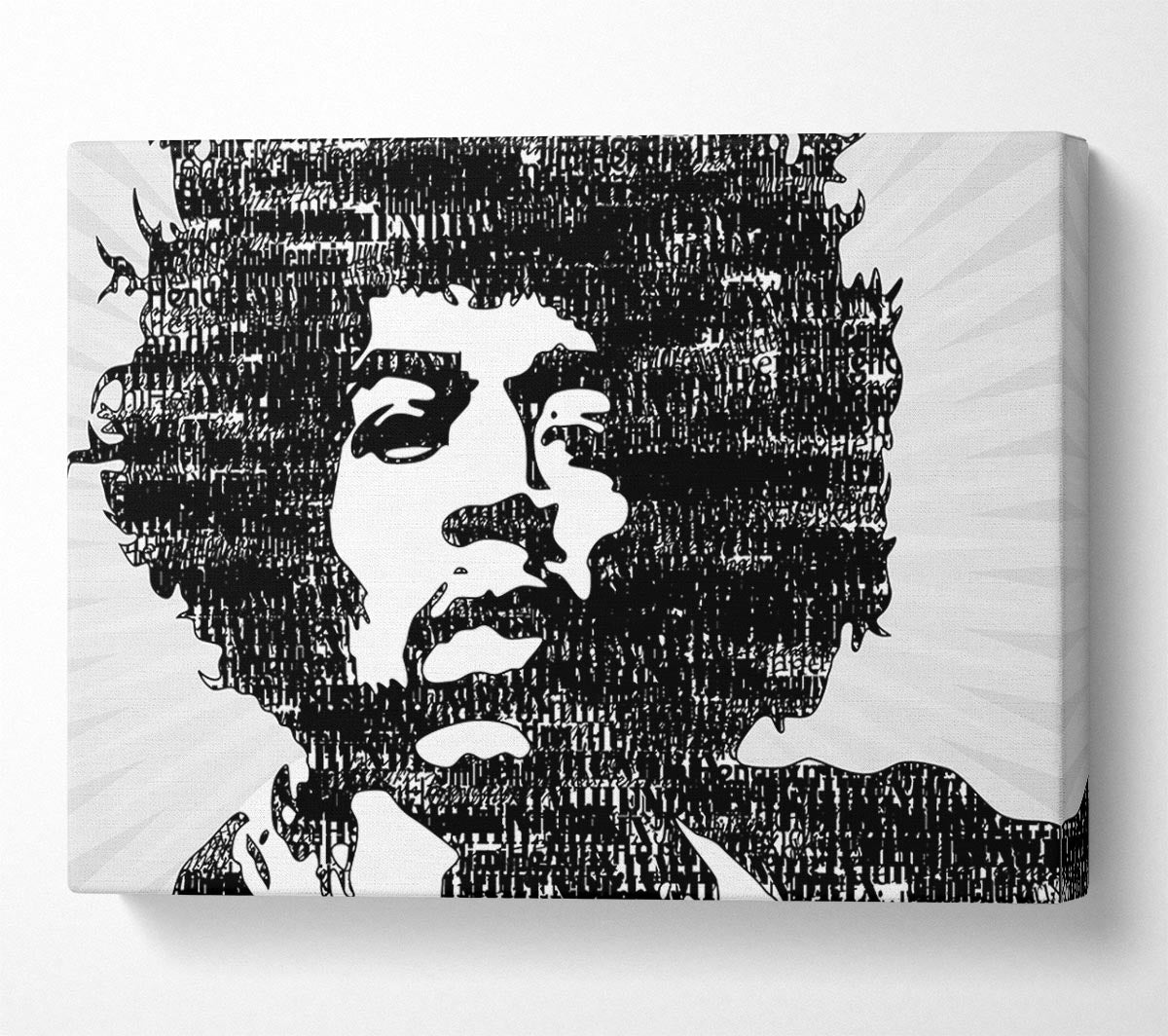 Jimi Hendrix Black And White Canvas Wall Art