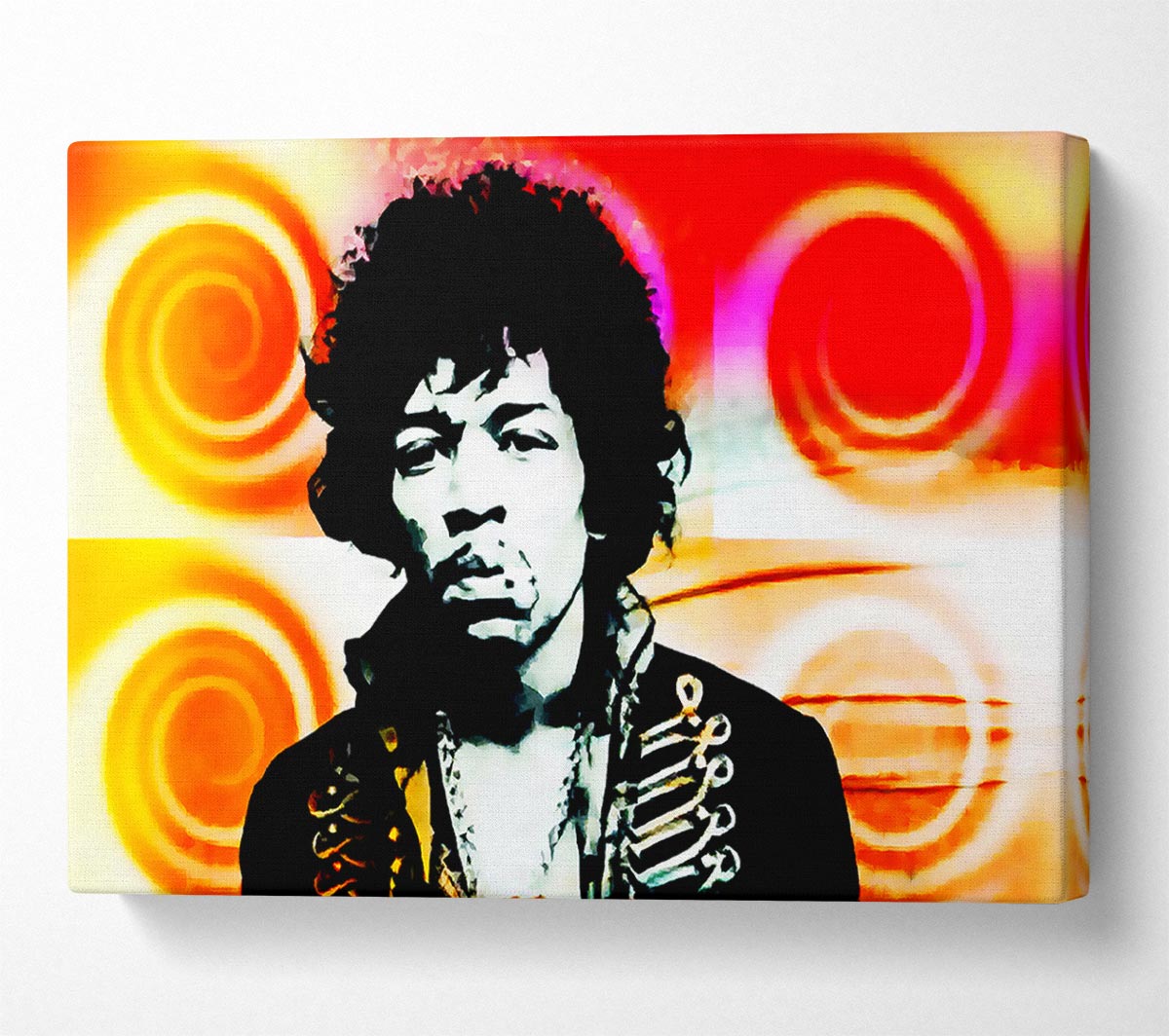 Jimi Hendrix Swirls Canvas Wall Art