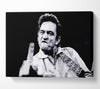 Johnny Cash Finger B n W Canvas Wall Art