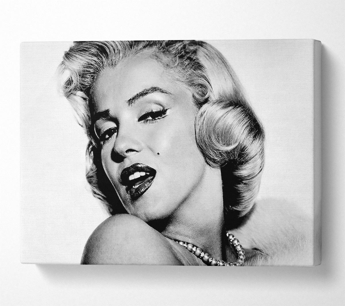 Marilyn Monroe Black And White Canvas Wall Art