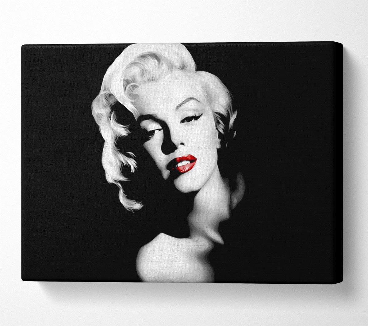 Marilyn Monroe Red Lips Landscape Canvas Wall Art