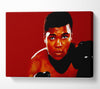 Muhammad Ali Red Canvas Wall Art