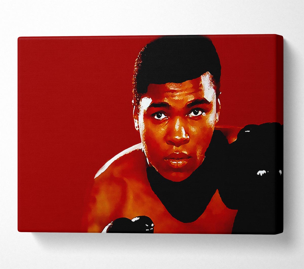 Muhammad Ali Red Canvas Wall Art