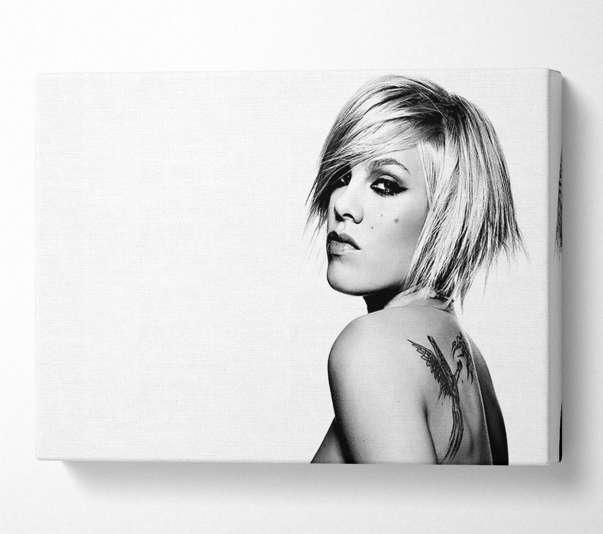 Pink Tattoo B n W Canvas Wall Art