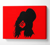 Slash Red Canvas Wall Art