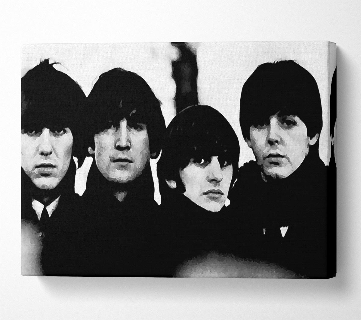 The Beatles In Liverpool Faces 1 Canvas Wall Art