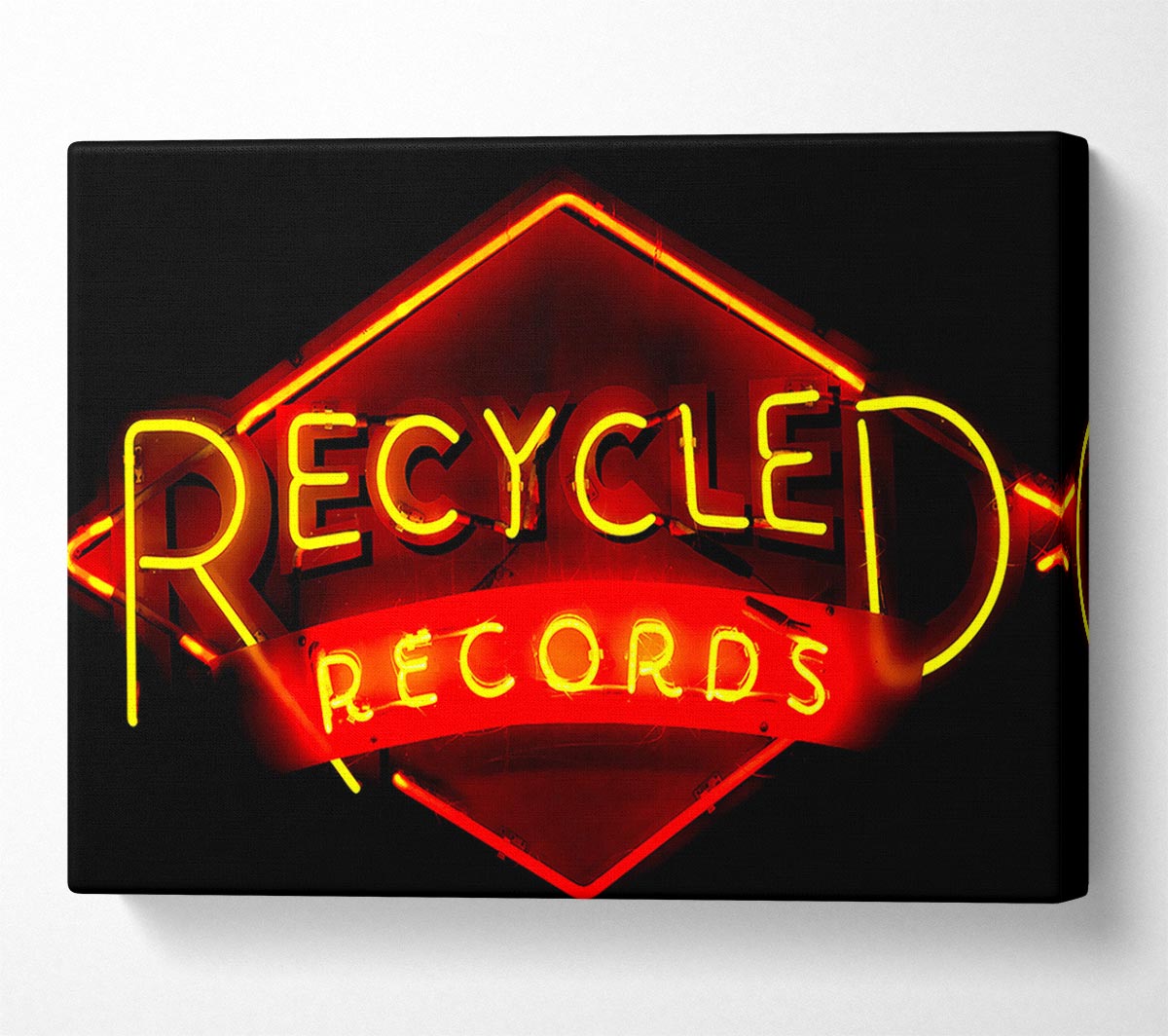 Recycled Records Canvas Wall Art