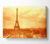 Old Image Of The Eiffel Tower Canvas Wall Art