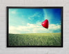 Alone Heart Flying Framed Wall Art
