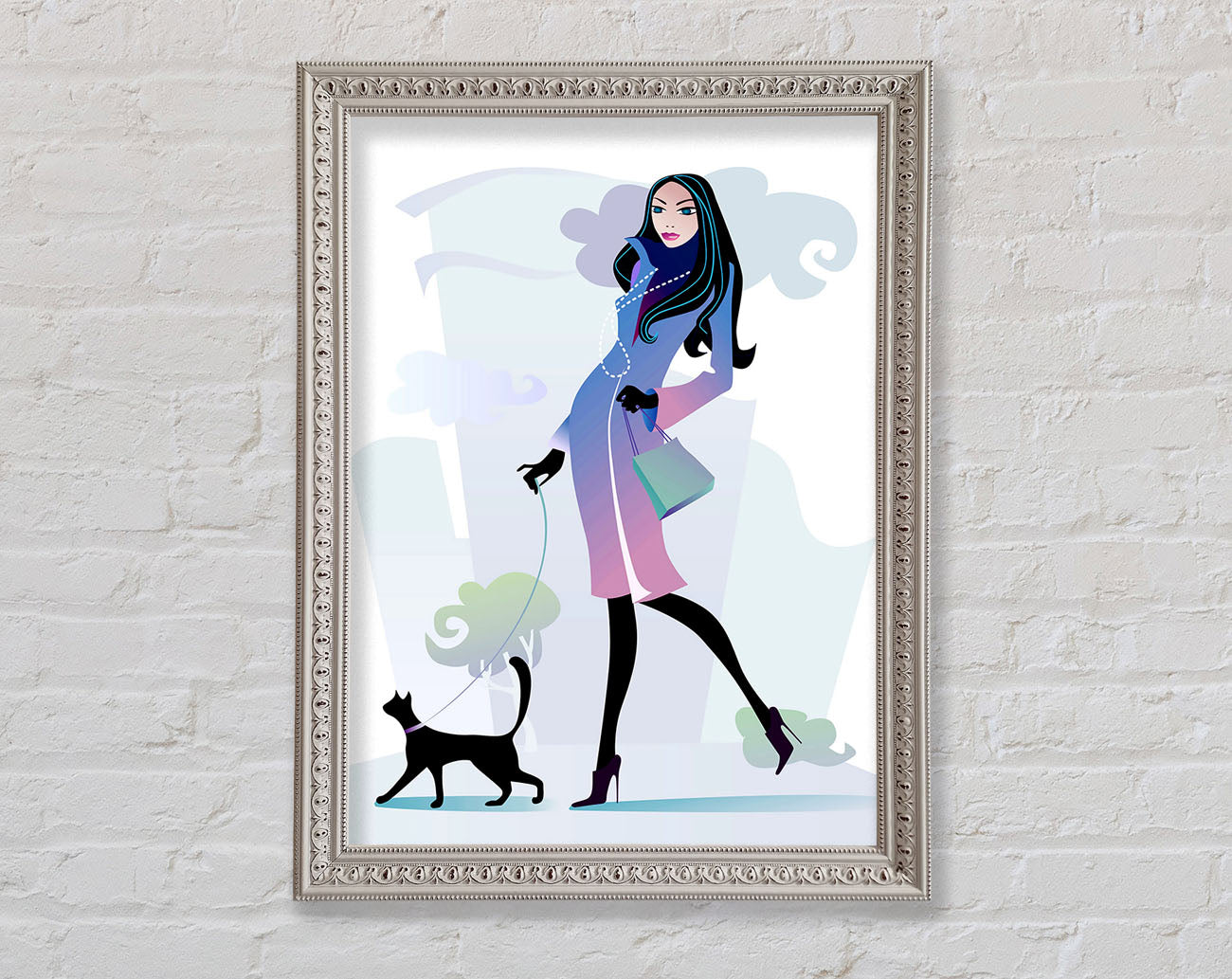 Cat Wondered Framed Wall Art