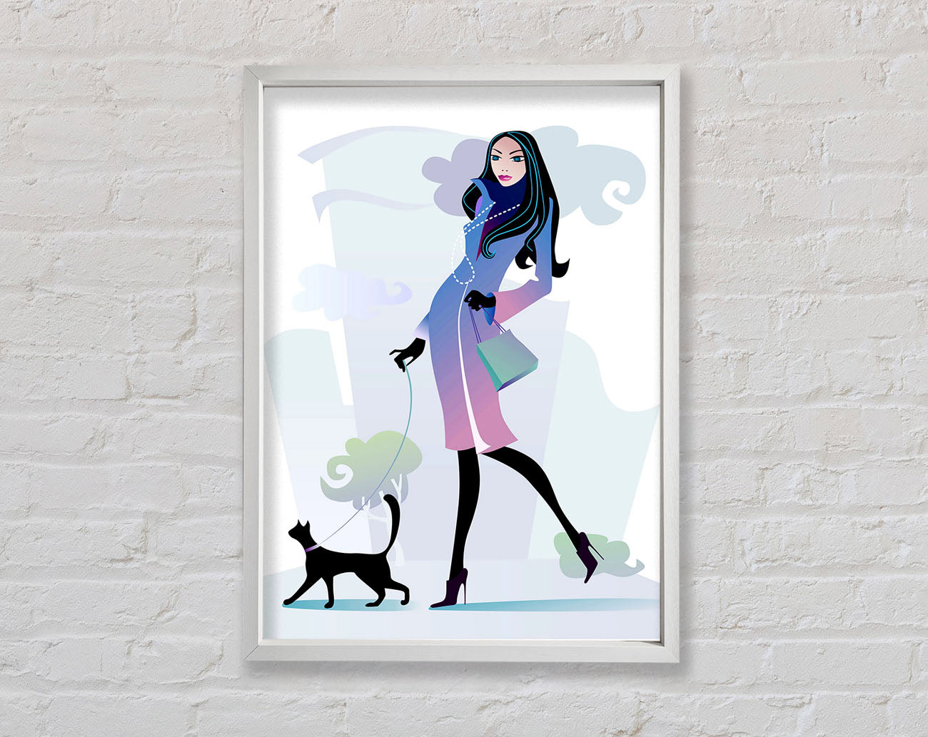 Cat Wondered Framed Wall Art