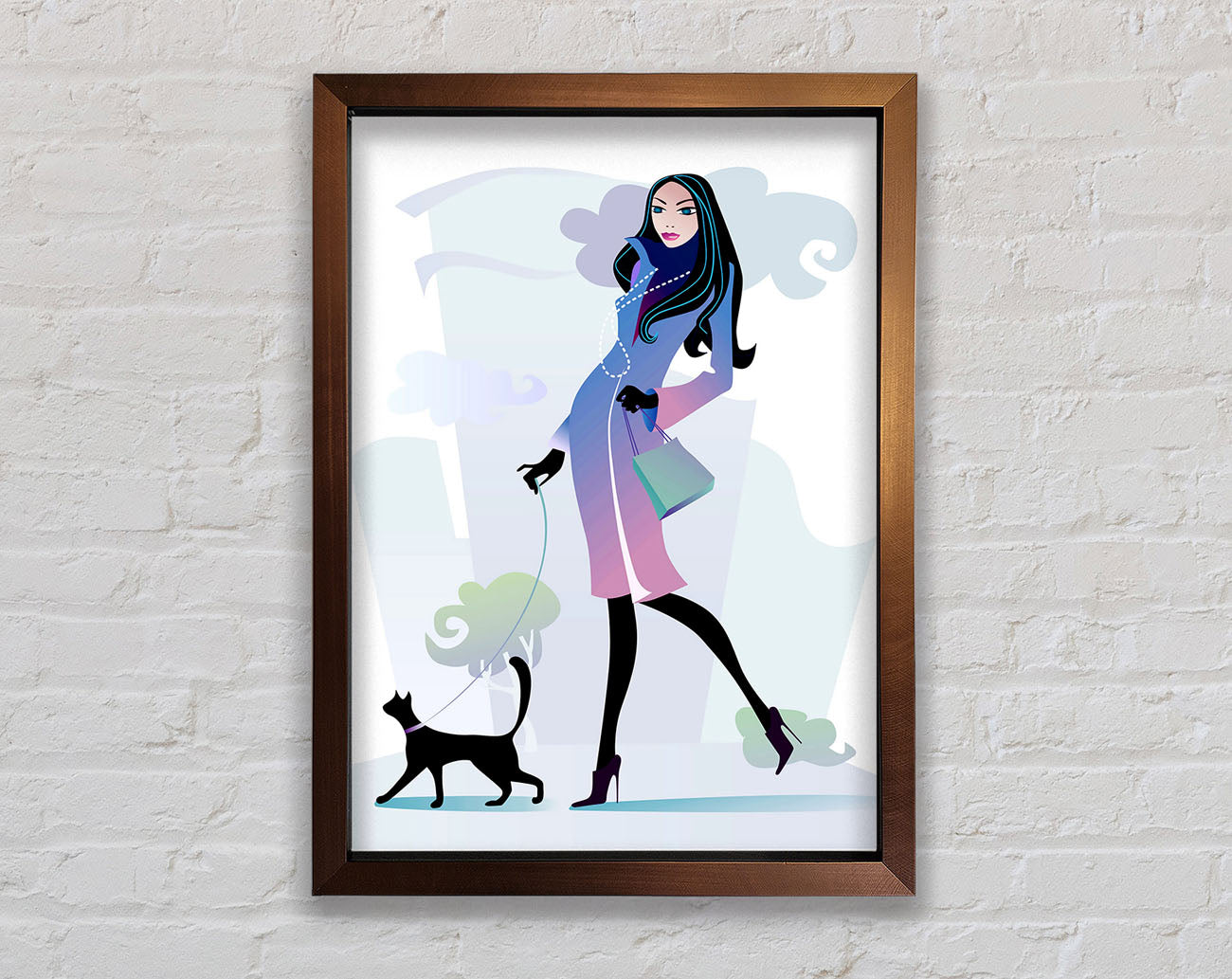 Cat Wondered Framed Wall Art