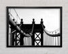Brooklyn Bridge Close-Up B n W Framed Wall Art